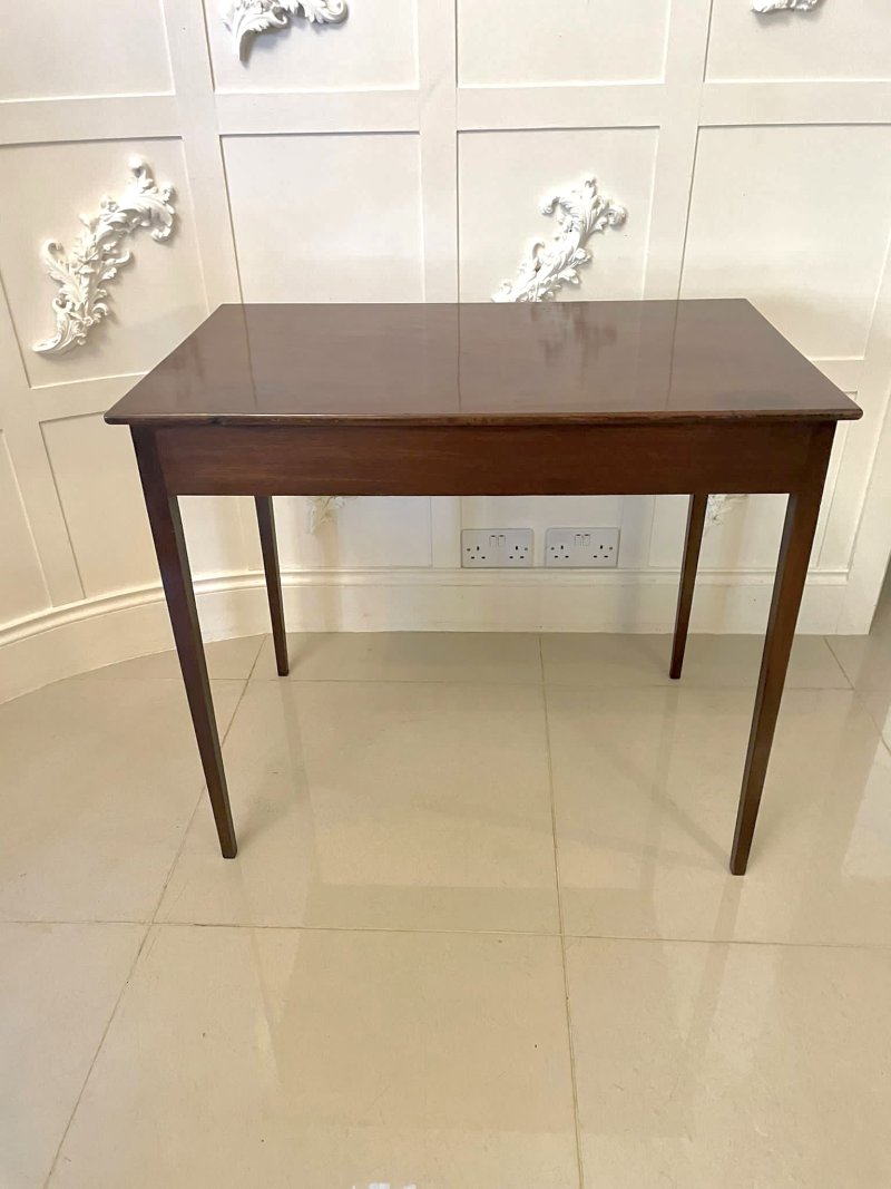 Unusual Antique George III Quality Mahogany Freestanding Side Table - Image 6